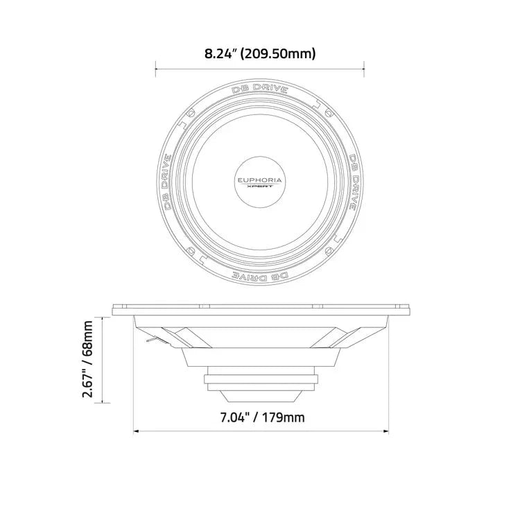 Xpert EXM8NSB: 8" Midrange (Pair) Sealed