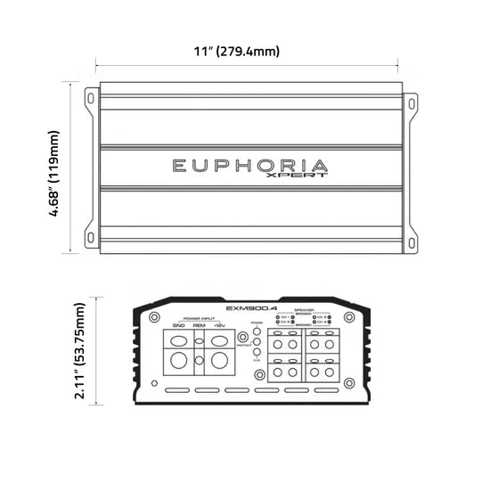 Xpert EXM900.4 : 4-Channel Class D Mini Amplifier