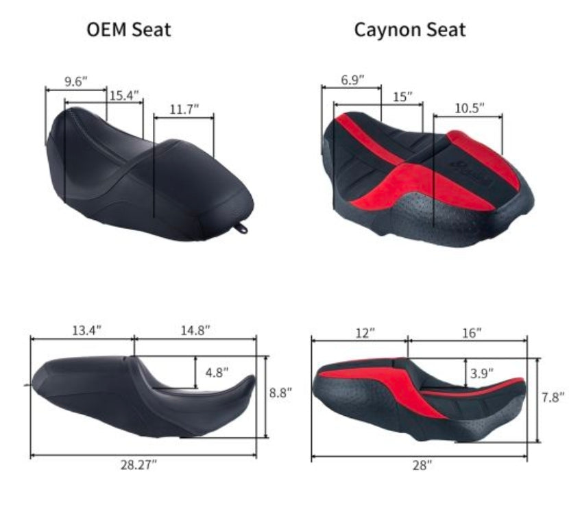 Advanblack Canyon Custom Stitching Seat for 2009 - Up Harley Touring Models