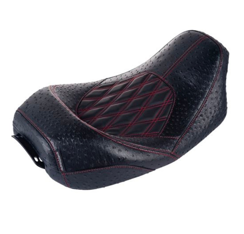 Advanblack Quest Low Profile Custom Stitiching Rider Seat for 2009-2023 Harley Touring