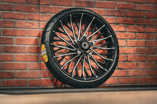 21X3.25" BLACK DOUBLE CUT 3D DIRTY SPOKE (2014-2023 HD TOURING)