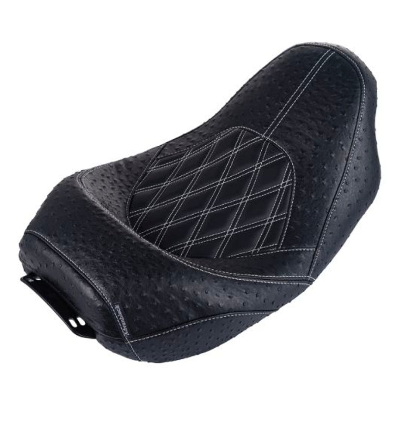Advanblack Quest Low Profile Custom Stitiching Rider Seat for 2009-2023 Harley Touring