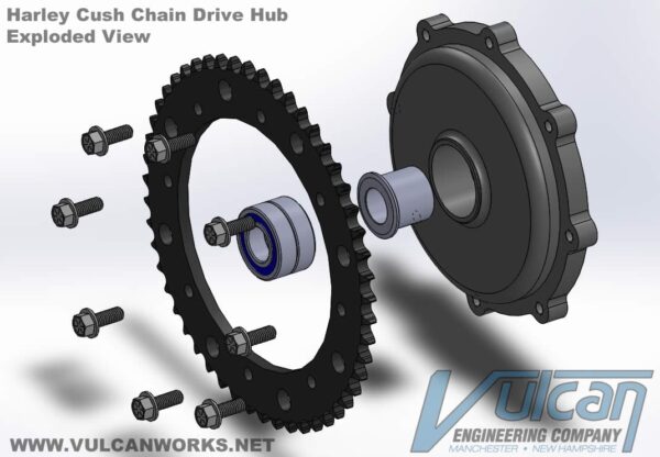Chain Conversion Kit for Cush Drive Hub, 2009-Up Touring Twin Cam and M8